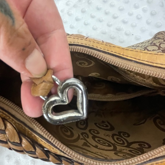 Brighton Canvas And Leather Trim Shoulder Bag GUC - Picture 12 of 12